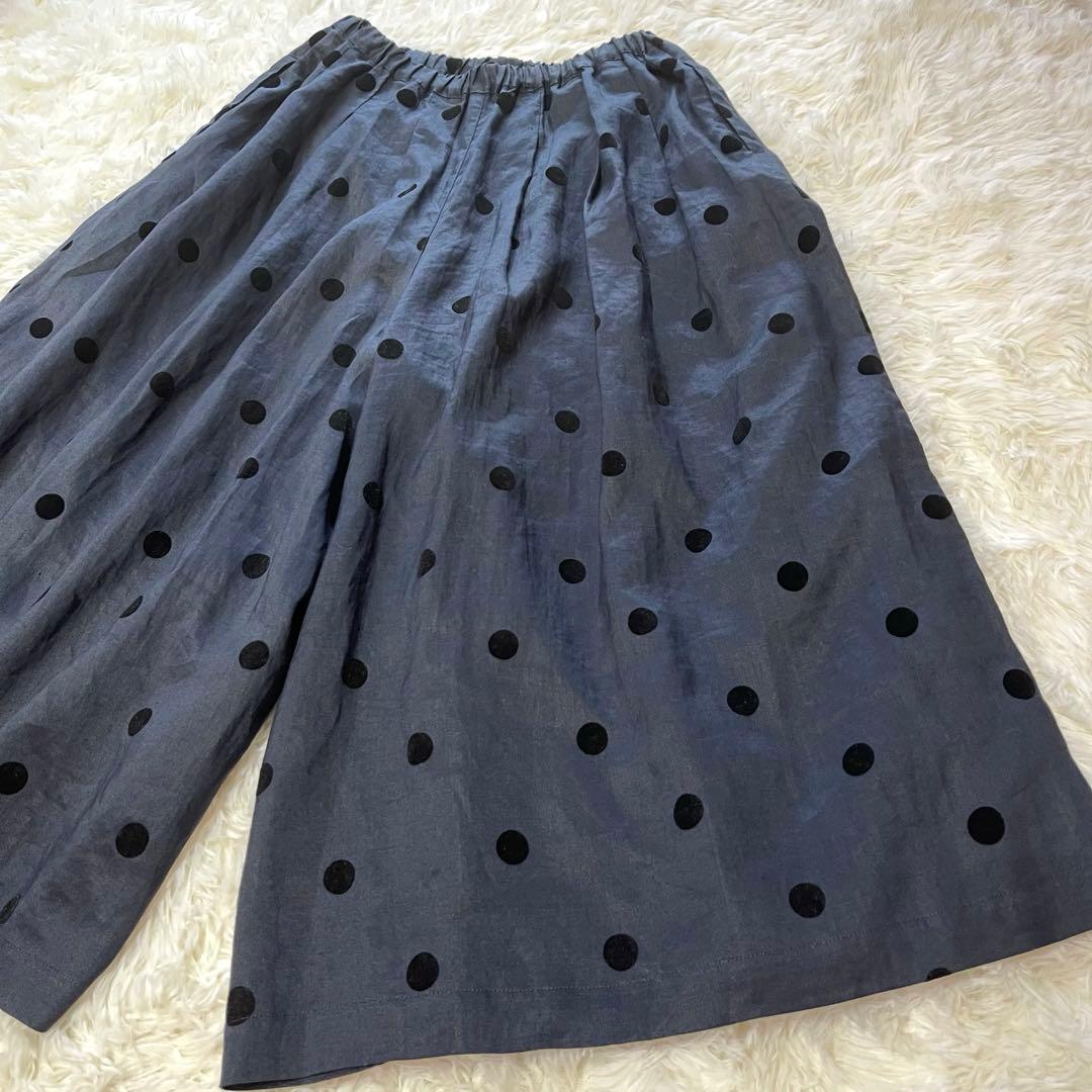 【美品】ノップドゥノッド　ラミーPolka フロックプリント　タックキュロット