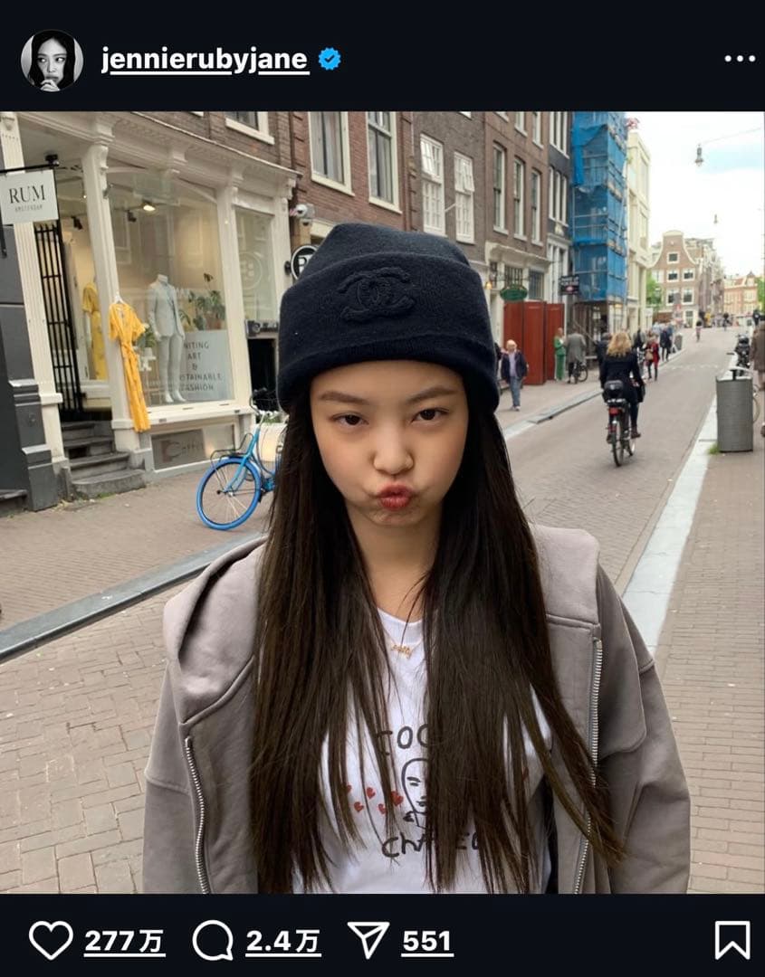 CHANEL シャネル ニット帽 ビーニー グレー ジェニ着用 希少