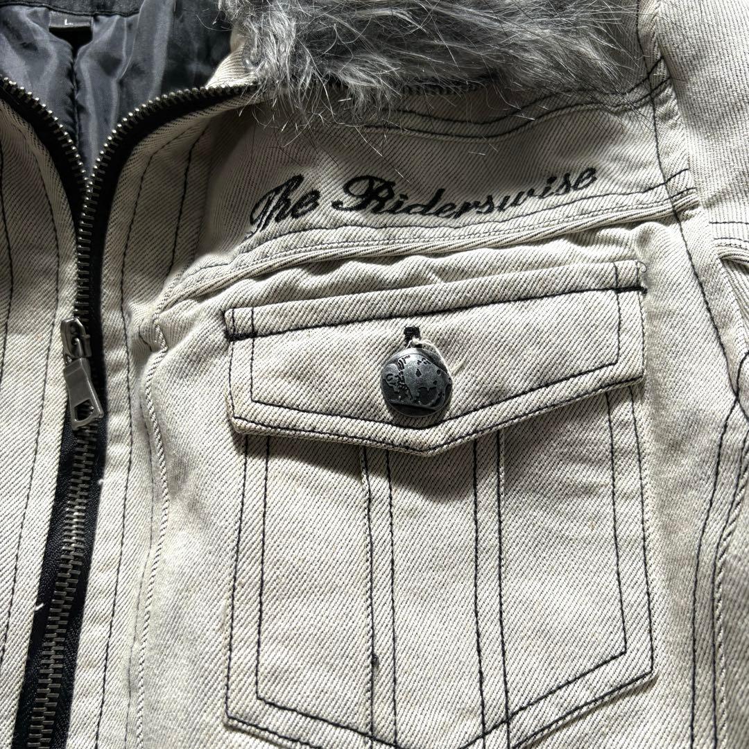 In the attic - y2k fur jacket 平成 お兄 ホワイト - メルカリ