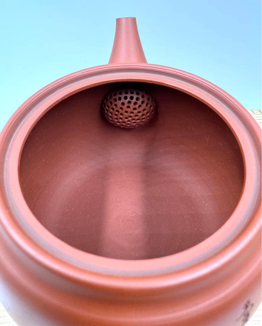 051常滑焼 清水源二 北條 朱泥茶器7点セット 新品未使用品 木箱 共布