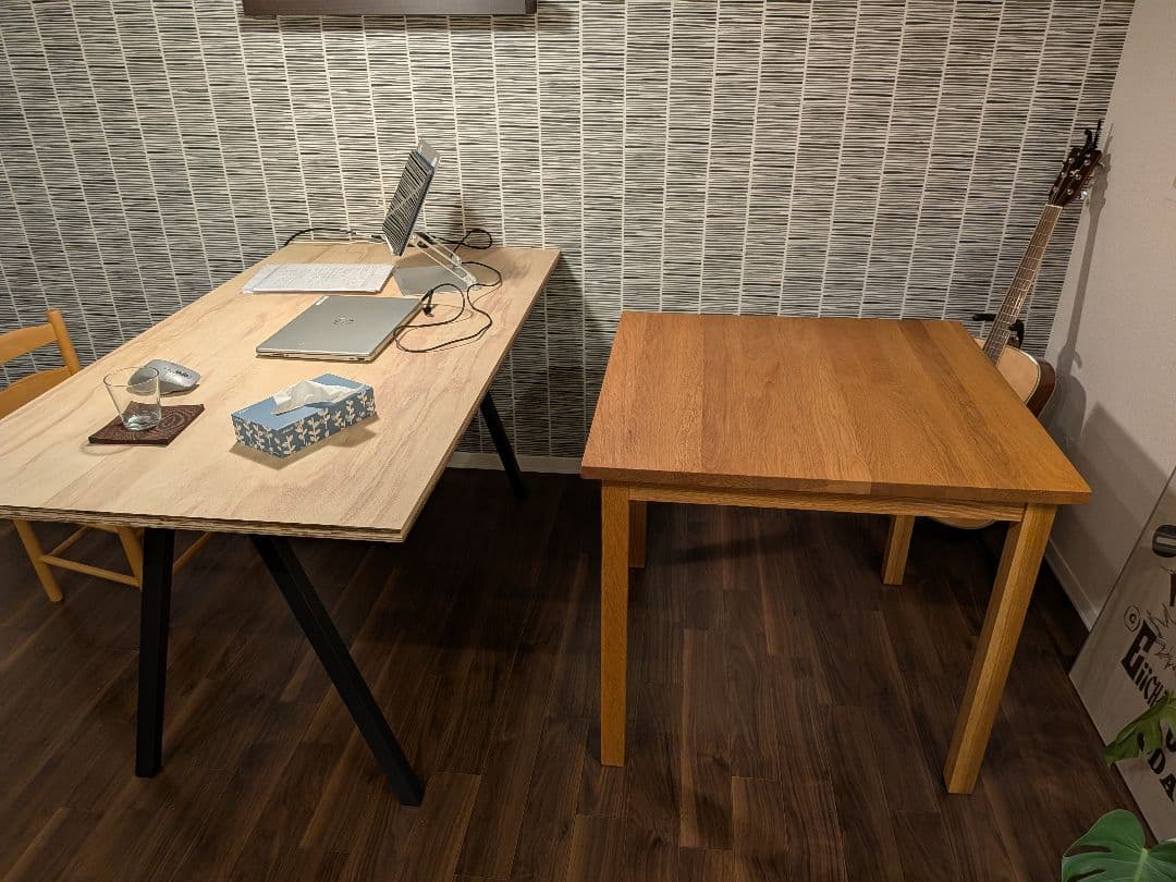 無印良品 ダイニングテーブル 80x80 オーク無垢材 オイル仕上げ