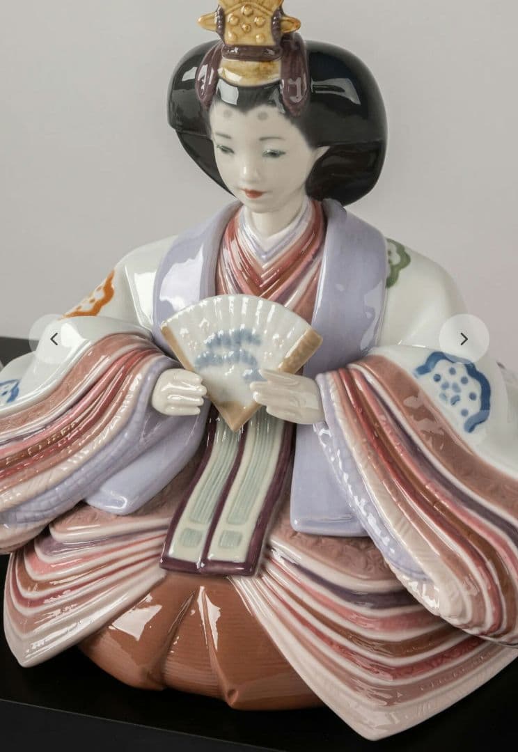 リヤドロ　親王飾り　花紋様