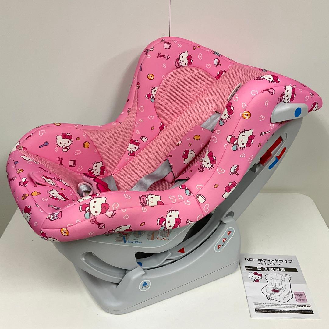 美品！ハローキティ 軽量&簡単取付 チャイルドシート 6ヶ月〜4歳頃