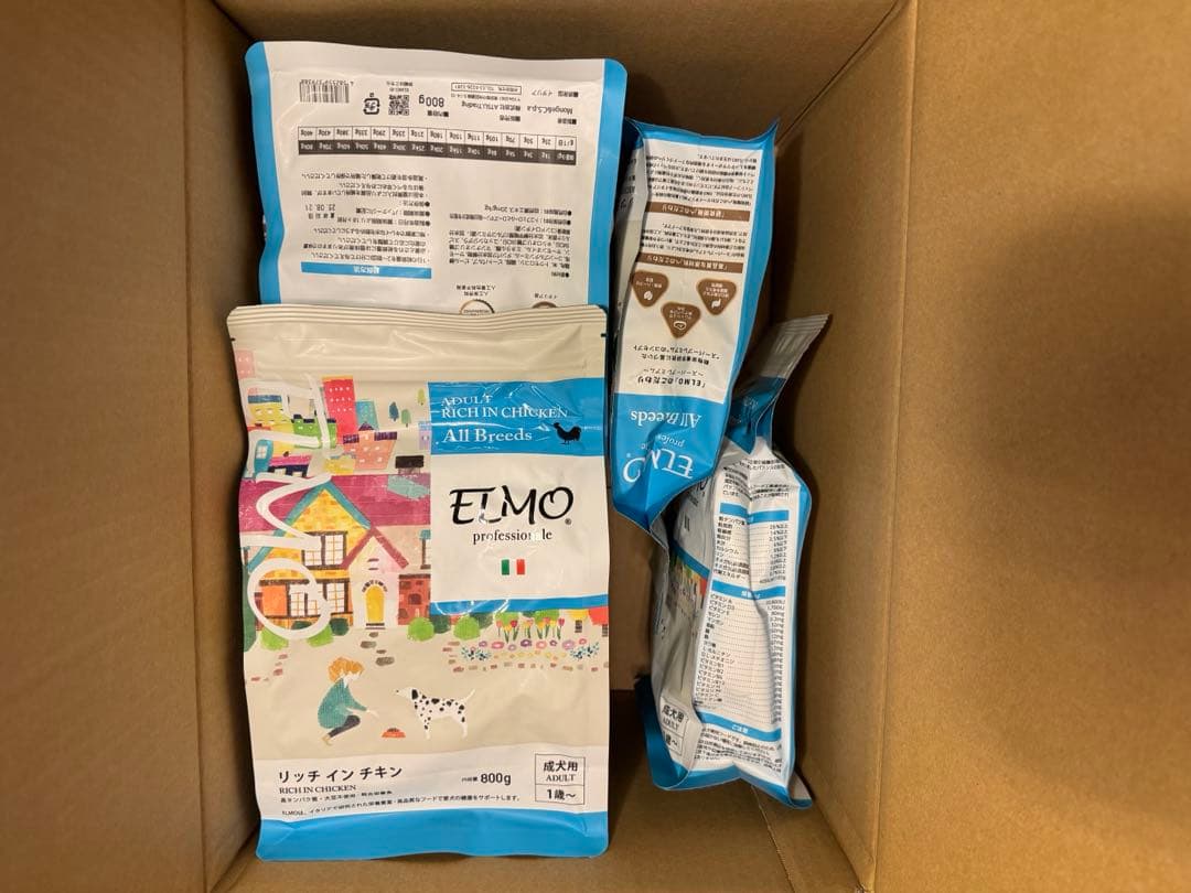 ELMO リッチインチキン ドッグフード成犬用 800g×8袋 計6.4kg