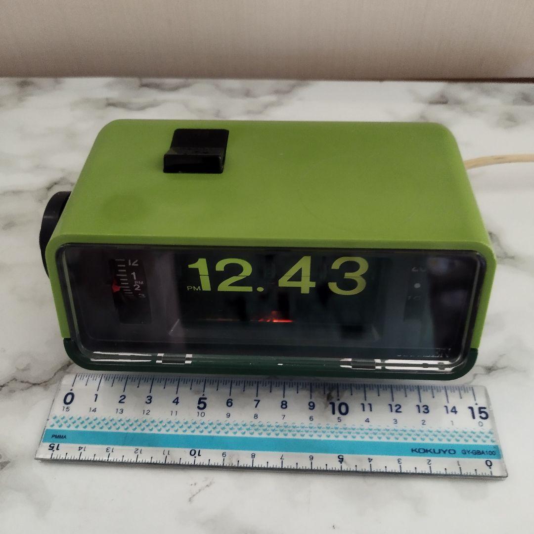 CITIZEN パタパタ時計 昭和レトロ グリーン 50/60Hz