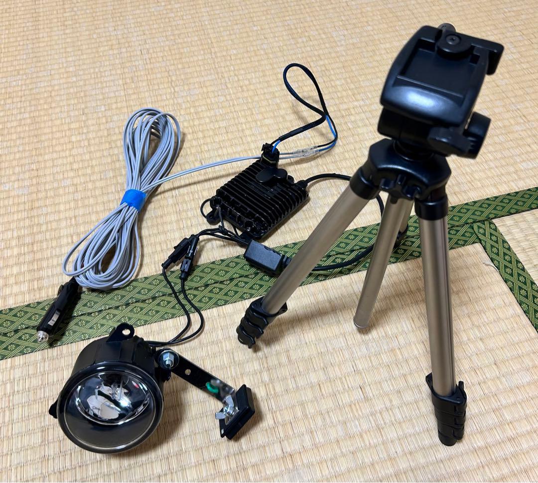 灯火採集ライトトラップ紫外線放出加工55W 三脚付8mシガー電源