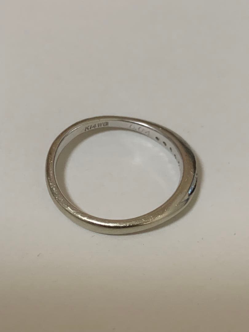 ダイヤモンド　0.04ct k14wg リング