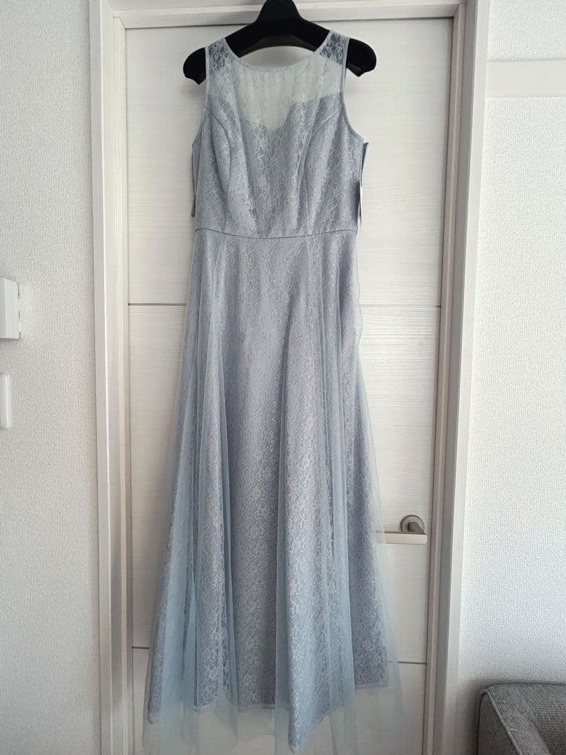 【新品・未使用】サックスブルードレス　レースアップ