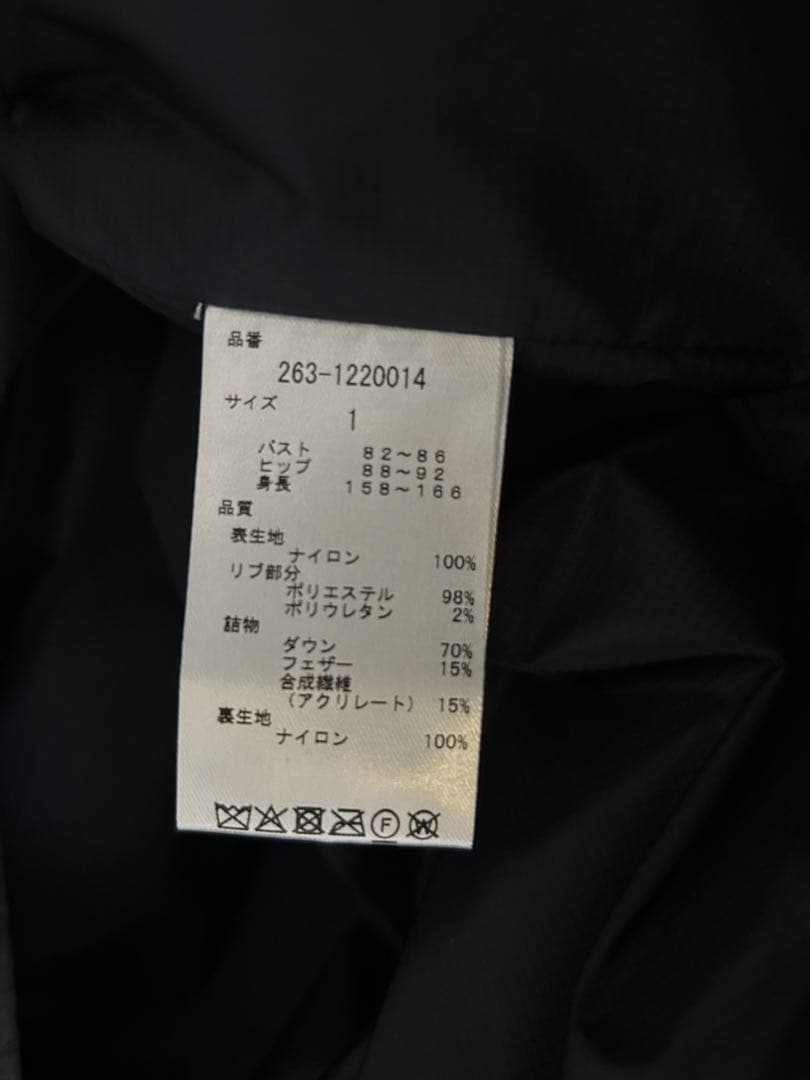 美品 Jack Bunny!! ロゴ入りダウンジャケット サイズ1 ブラック