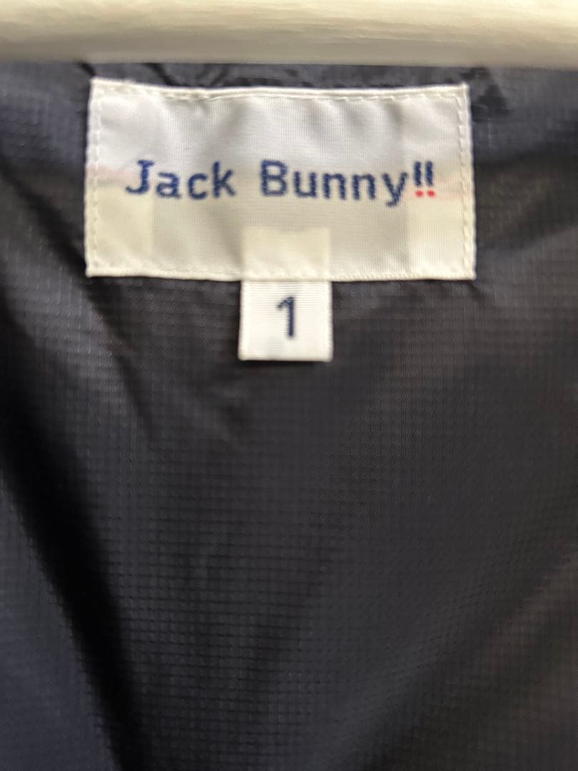 美品 Jack Bunny!! ロゴ入りダウンジャケット サイズ1 ブラック