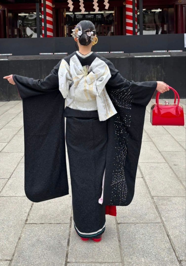 成人式振り袖フルセット＆草履バッグセット　モダンで華やか