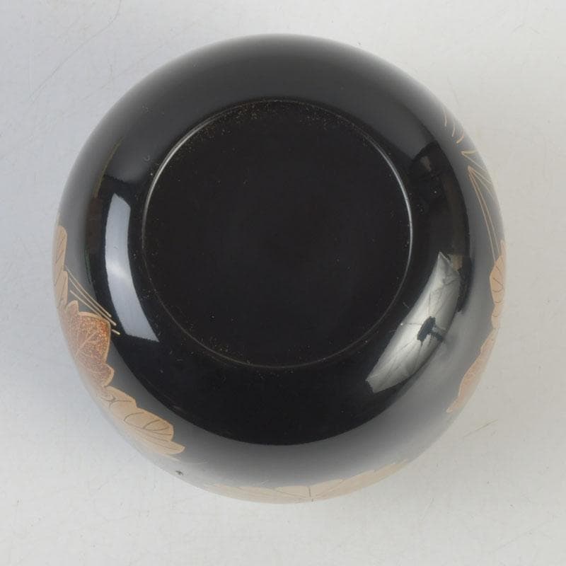 茶道具 呉藤童甫作 菊桐秋草蒔絵 大棗 堀内宗完(兼中斎)