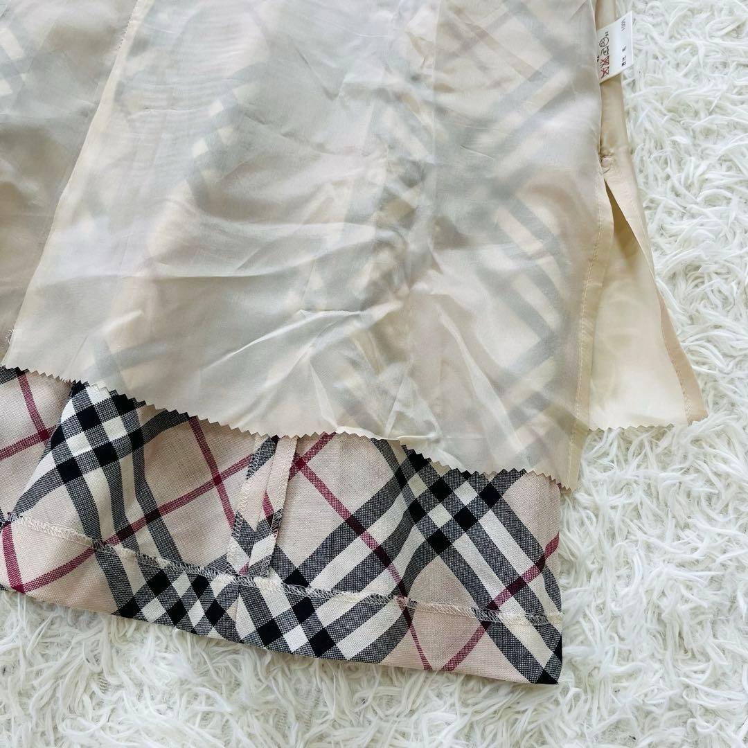 美品XL✨バーバリーロンドン　ノバチェックフレアスカート　メガチェック三陽商会