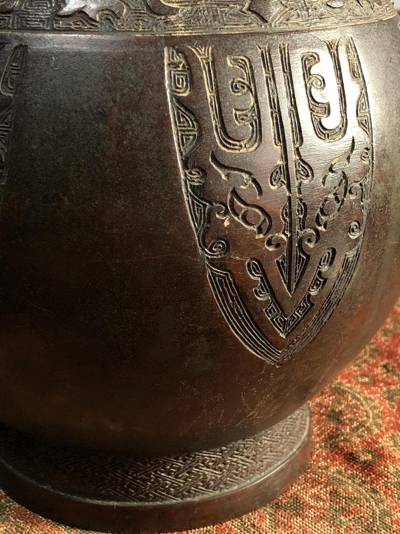 唐銅双耳壺 】 花入/花生 清朝初期 中国古玩 - メルカリ