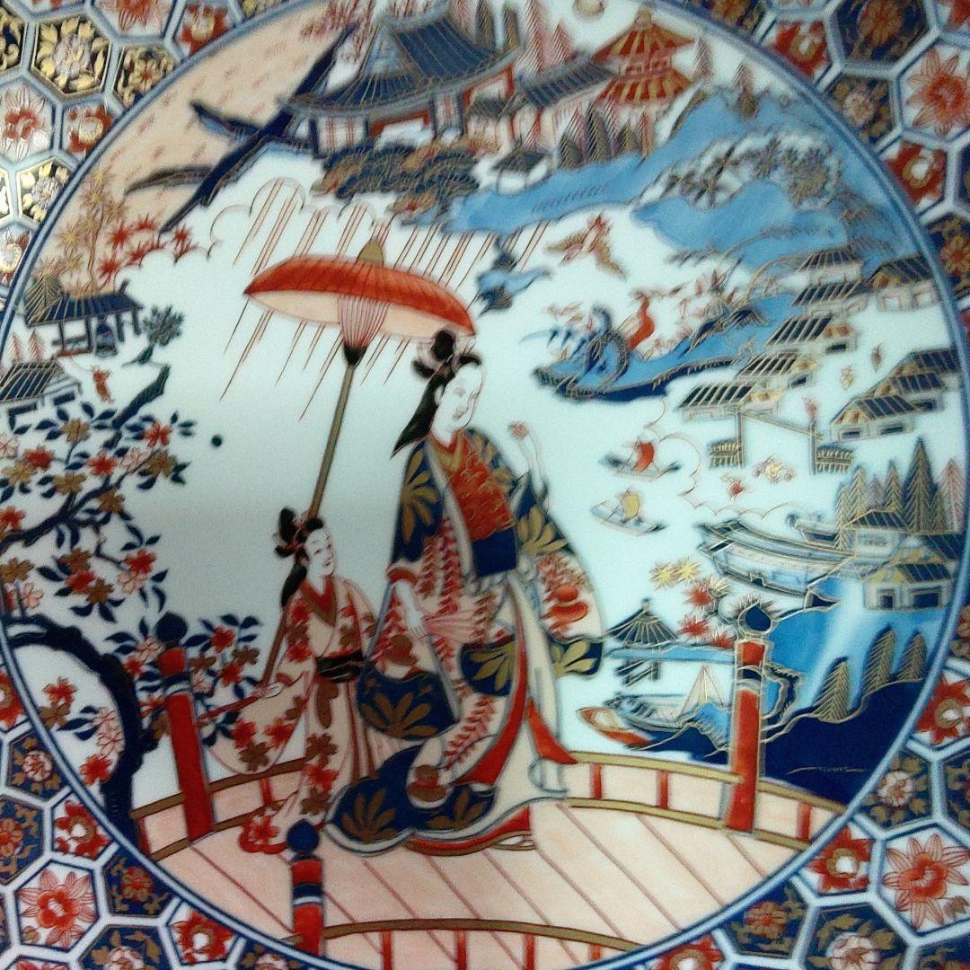 有田焼色絵錦(金蘭)飾皿