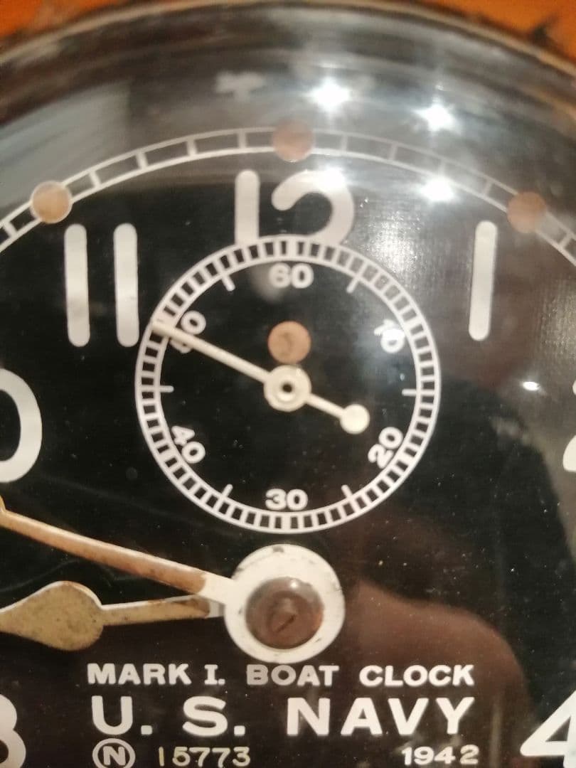 U.S.NAVY  WW2  BOAT  CLOCK 40年代　ビンテージ