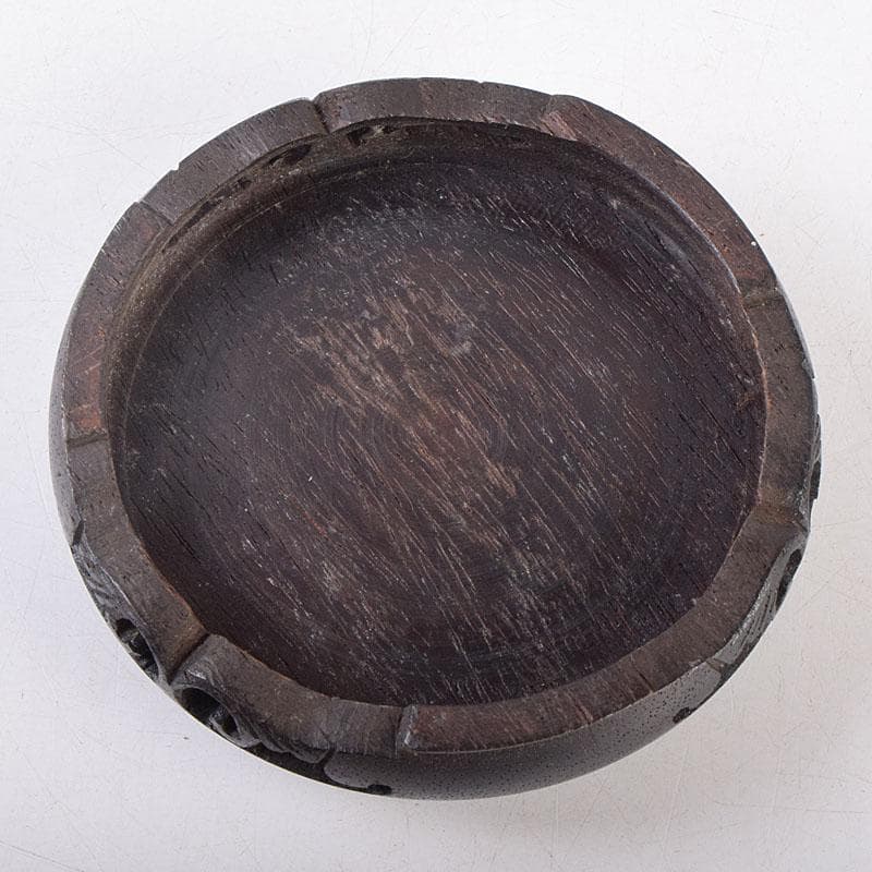 七宝焼　薔薇文　花瓶　唐木台付　時代箱　M　R9058