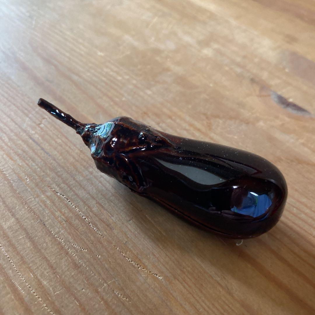 [茶道具] 三宅謙蔵　山中塗　茄子香合　(共箱) ○