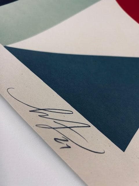 額装済/AR-15 Lily 手書きサイン入り（オベイ）/アートポスター