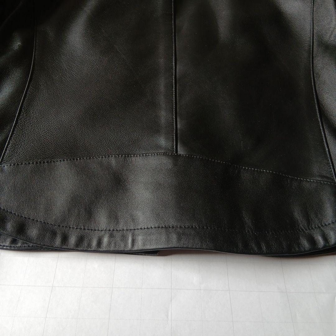 VAPORIZE ブラック シングルライダースジャケット 羊皮 Sサイズ