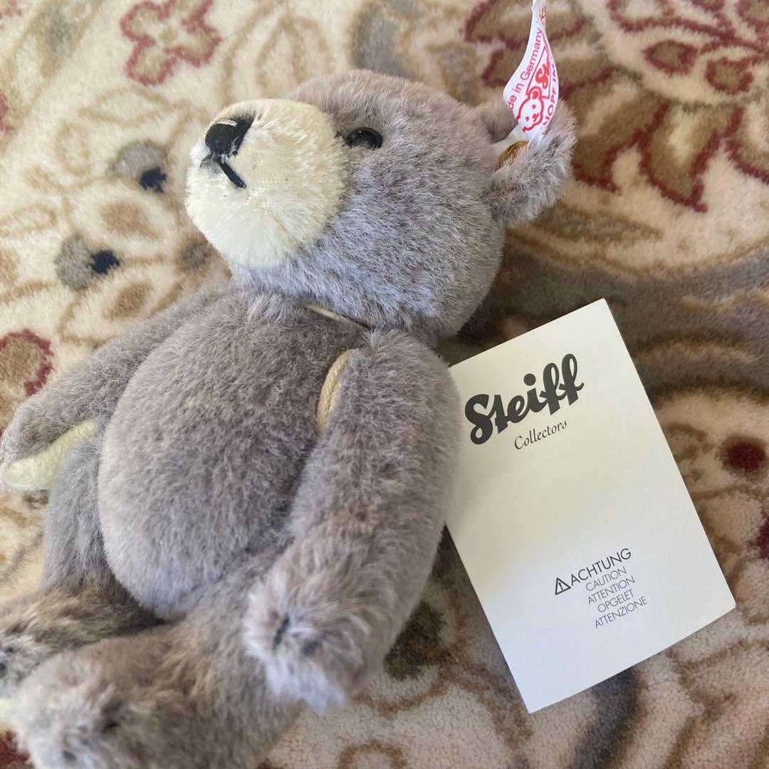 【極美品・限定品】シュタイフ テディベア メダイユ グレー 16cm 証明書付
