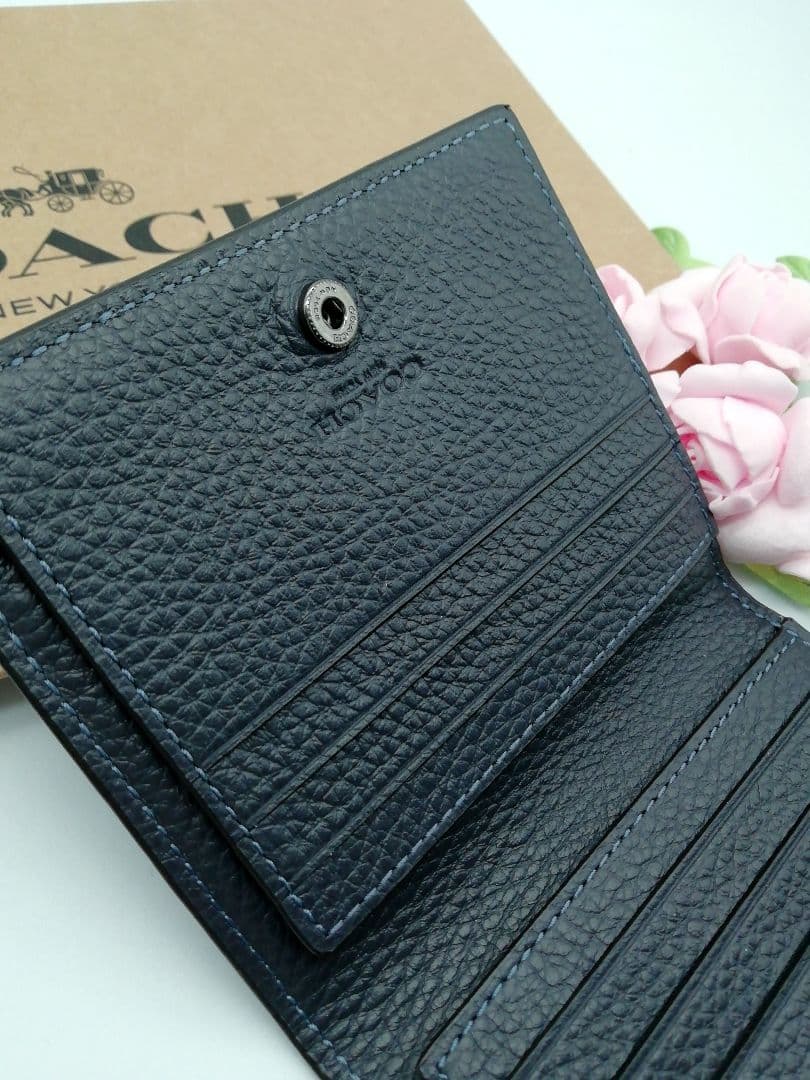 新商品 COACH コーチ 折り財布 スナップ カードウォレット 正規品