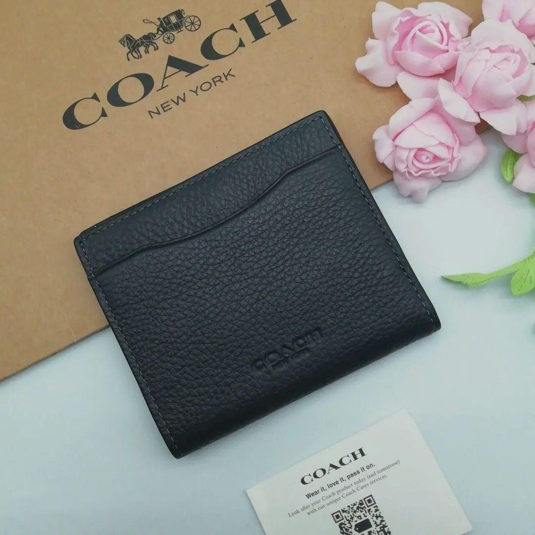 新商品 COACH コーチ 折り財布 スナップ カードウォレット 正規品