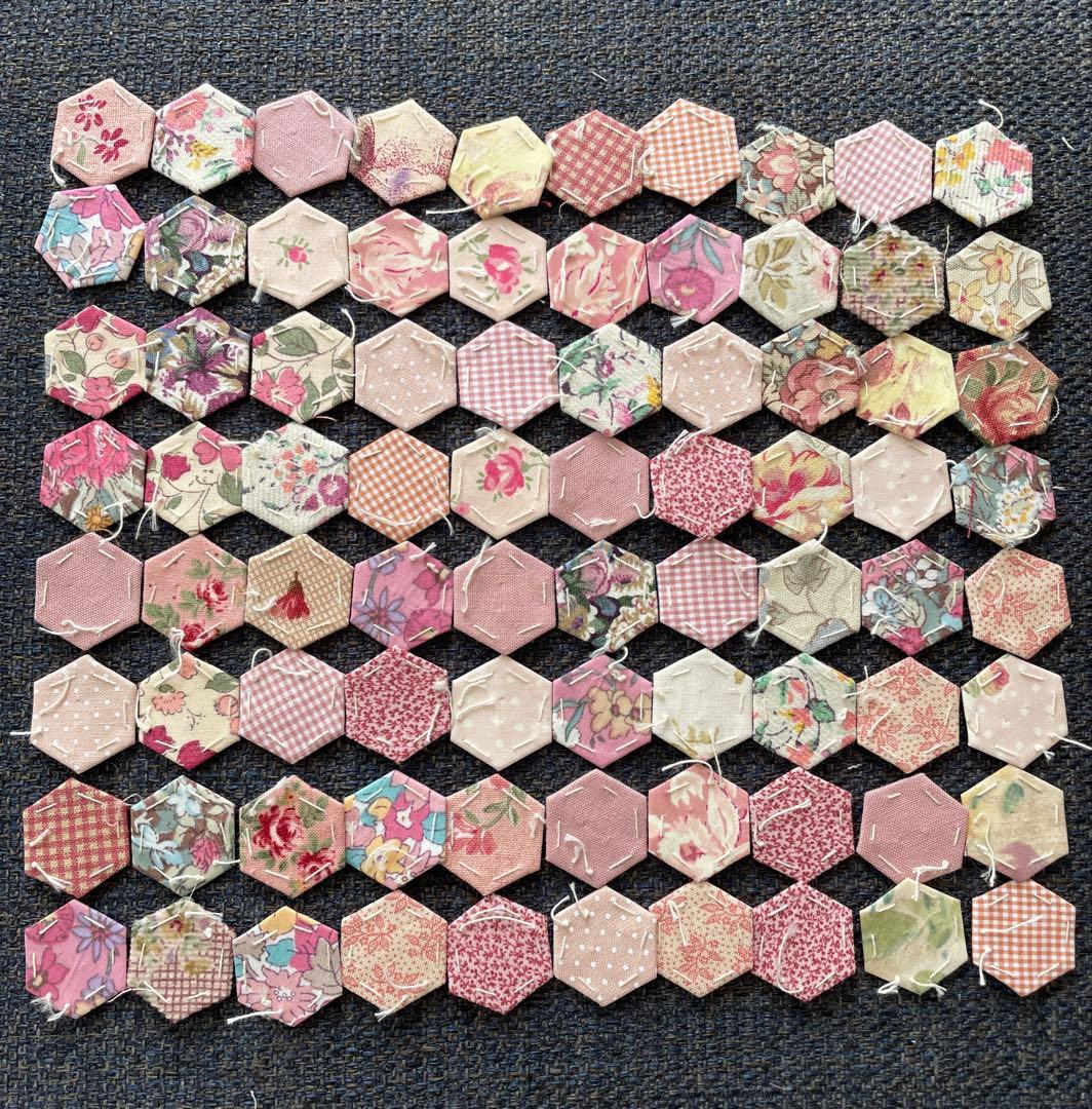 （369）ヘキサゴン 正六角形 パッチワーク 製作途中