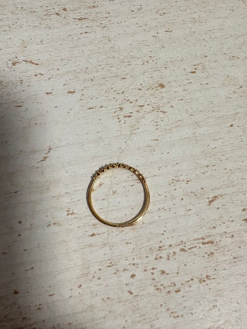 k10イエローゴールド ダイヤ付きリング