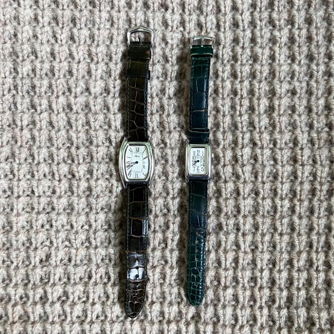 専用　2つセット　オブレイ　メンズ　時計　シルバー　 純正　Obrey 　銀無垢