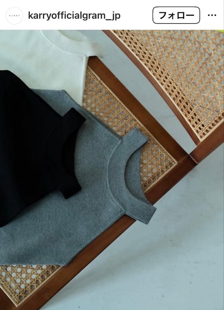 【未使用】KARRY American sleeve tank リブタンクトップ