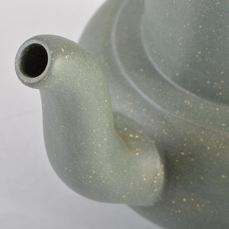 中国 銭菊仙制款 緑泥 神獣摘 急須 茶壷 C R6159