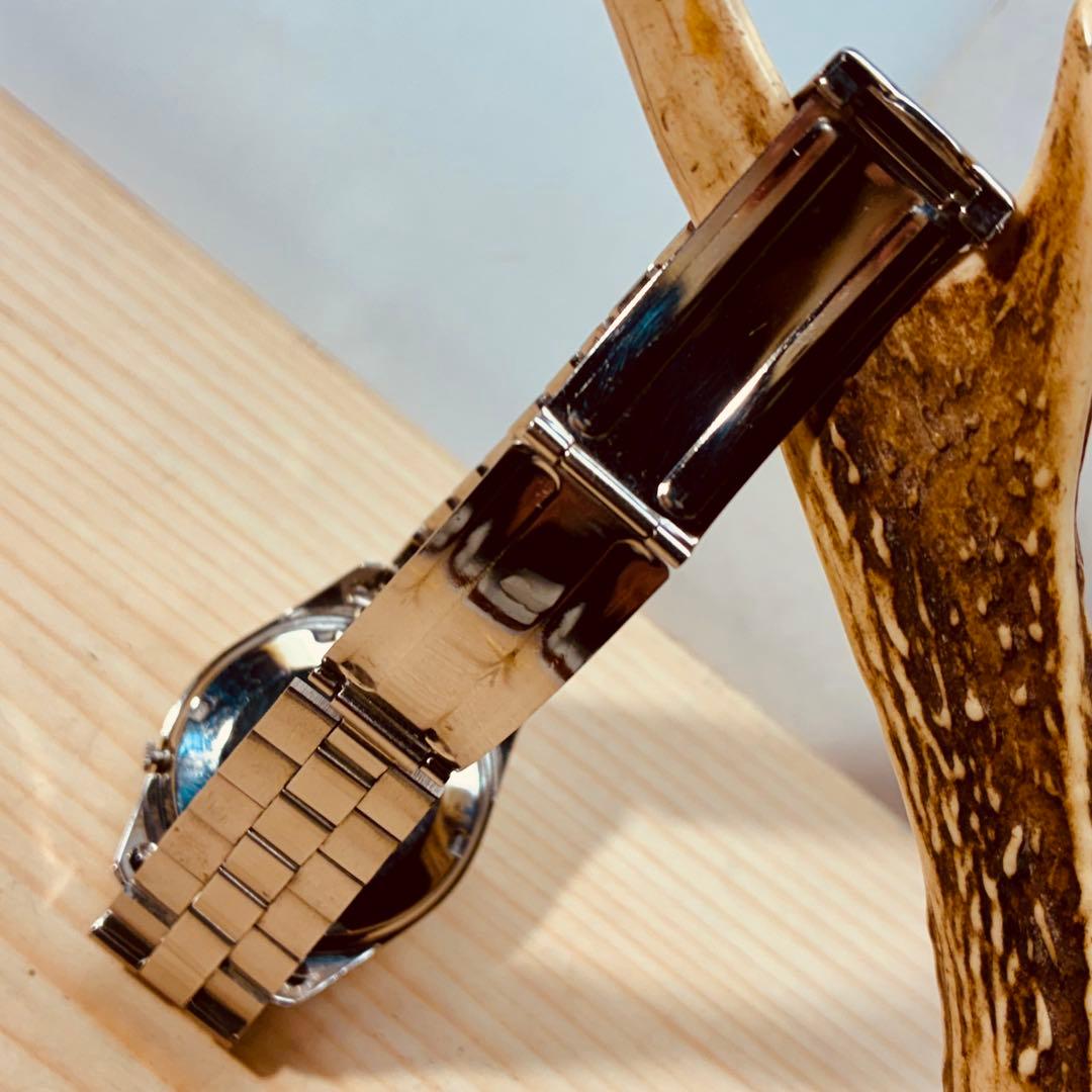 美品希少セイコーマチック1967年オリジナルブラックダイヤル&ステンレスベルト