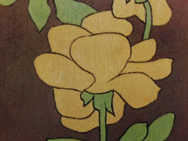 熊谷守一、ばら、希少限定画集画、新品額付