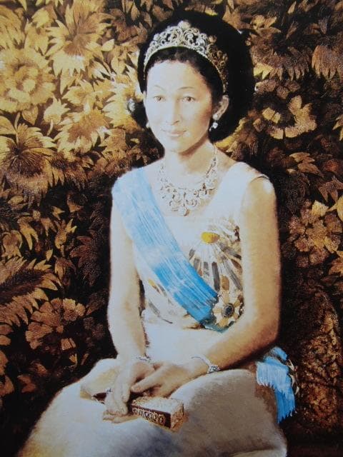 宮永岳彦、【皇太子妃時代の皇后陛下御肖像】、希少画集画より、新品高級額装付