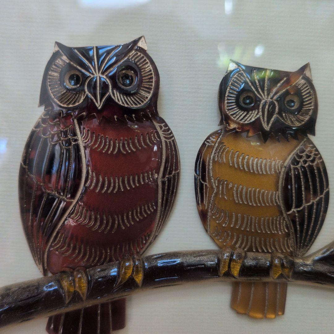 定価15】べっ甲フクロウの装飾アート 値下げ可
