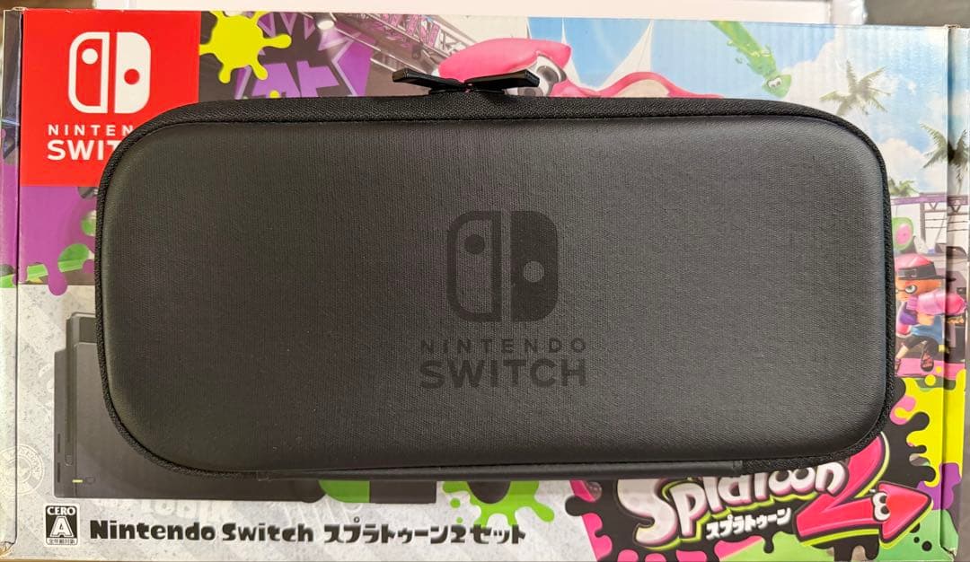スイッチ本体 スプラトゥーン2デザイン＋ポーチ＋SDXCカード128GB