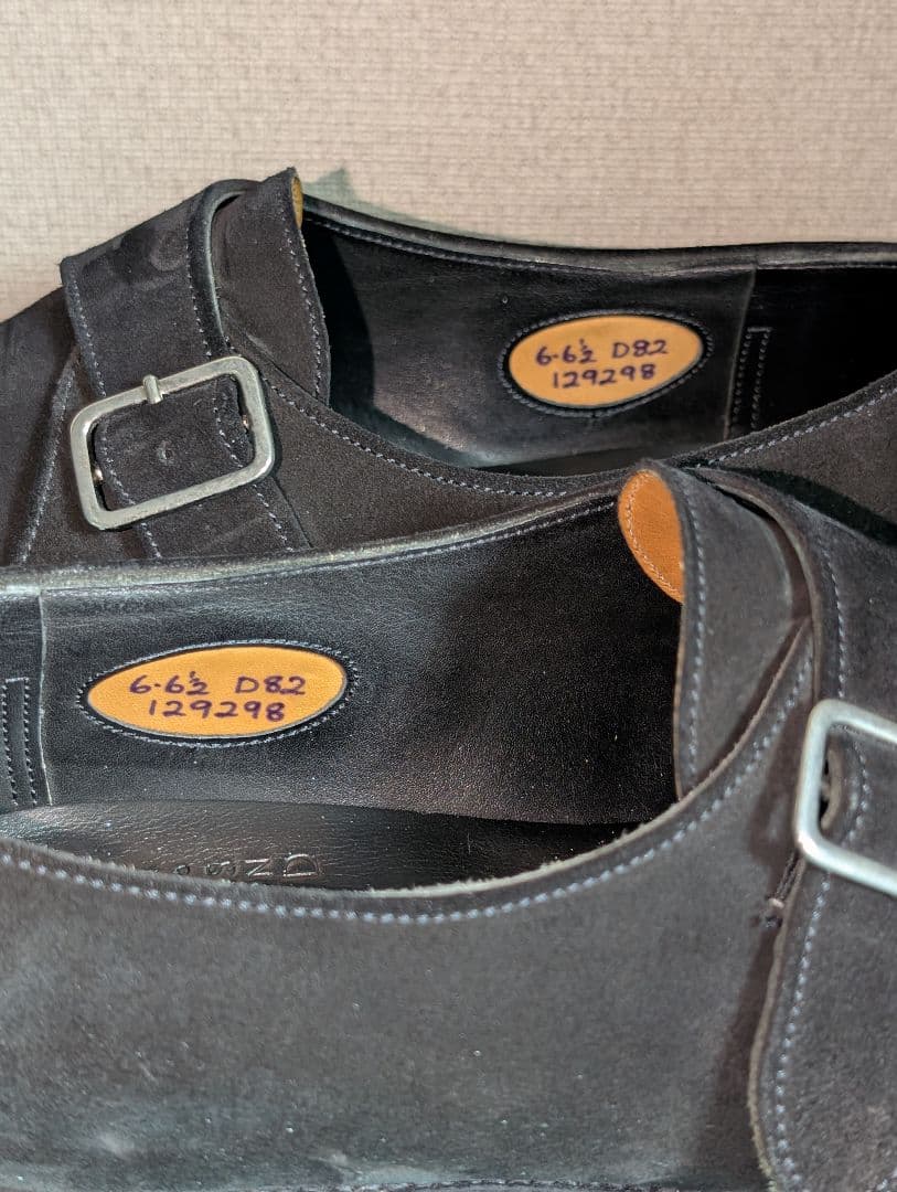 msek様用　エドワードグリーン　シングルモンク　ブラックスエード 6TROON