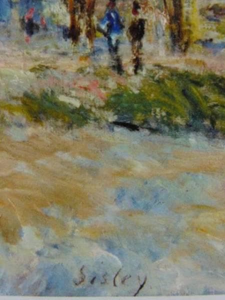 アルフレッド・シスレー、「セーヌ川の岸辺、ルーヴシエンヌ」、希少な画集より