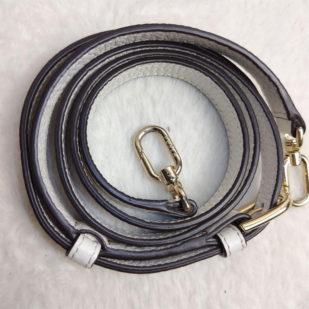 ✨美品✨FURLA　ミニネット　ショルダーバッグ　レザー　アイボリー　2way