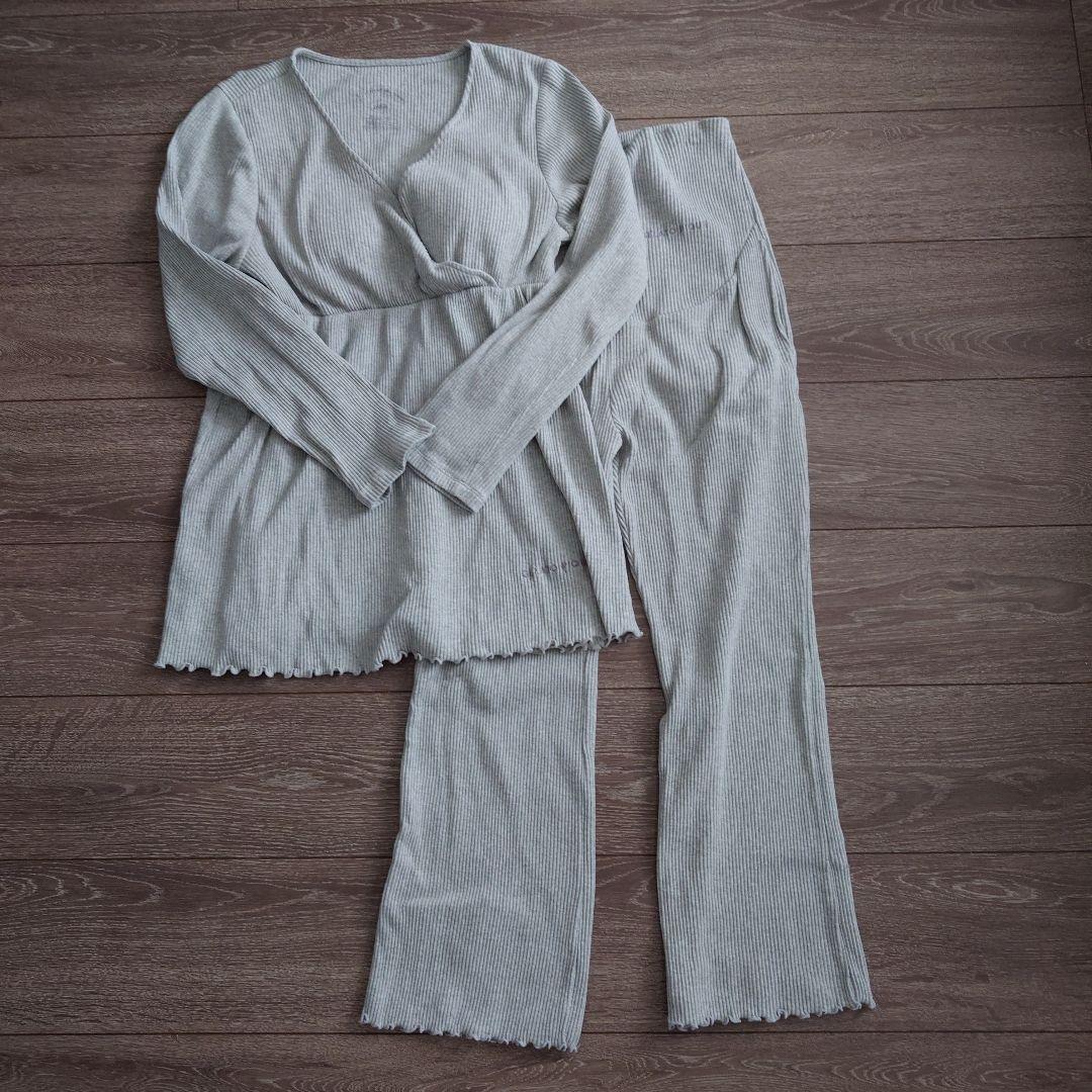 ジェラートピケ マタニティリブ セット パジャマ gelato pique