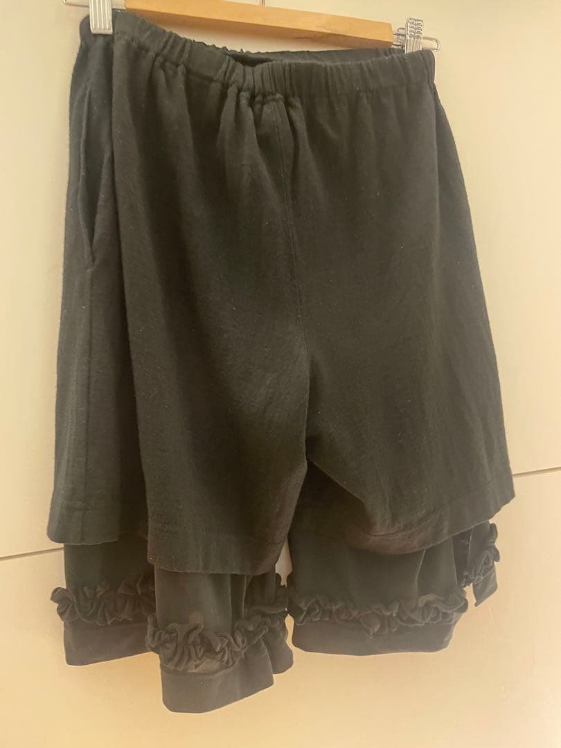 コムデギャルソン●ウールレースパンツ●ブラックパンツ