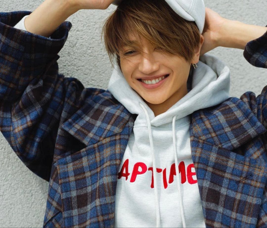 ナップタイム naptime. Nissy 西島隆弘 コート チェック ブルー