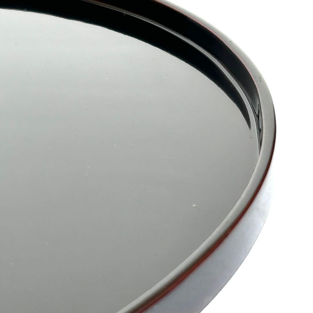 【未使用】天然木 木製 漆塗り 溜め ランチョンマット お膳 膳 お盆 半月盆①