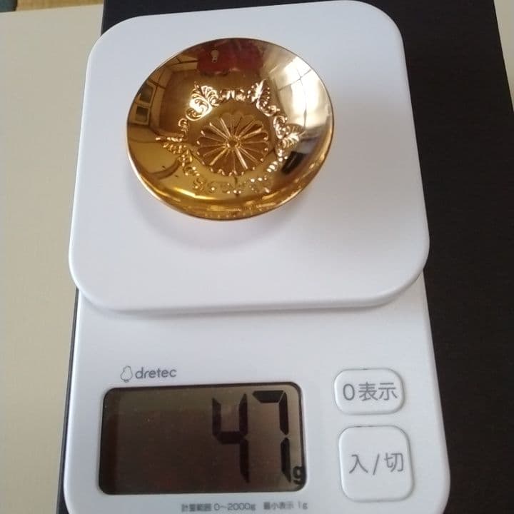 昭和天皇御即位50年記念品杯 東邦株式会社 24KGP