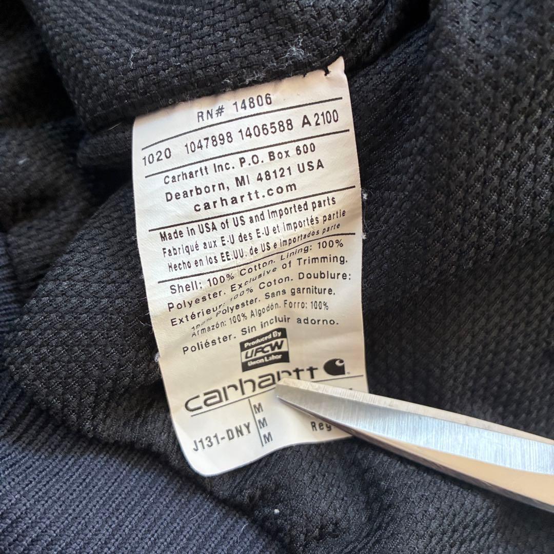 carhartt アクティブジャケット　ネイビー　　USA製　Mサイズ