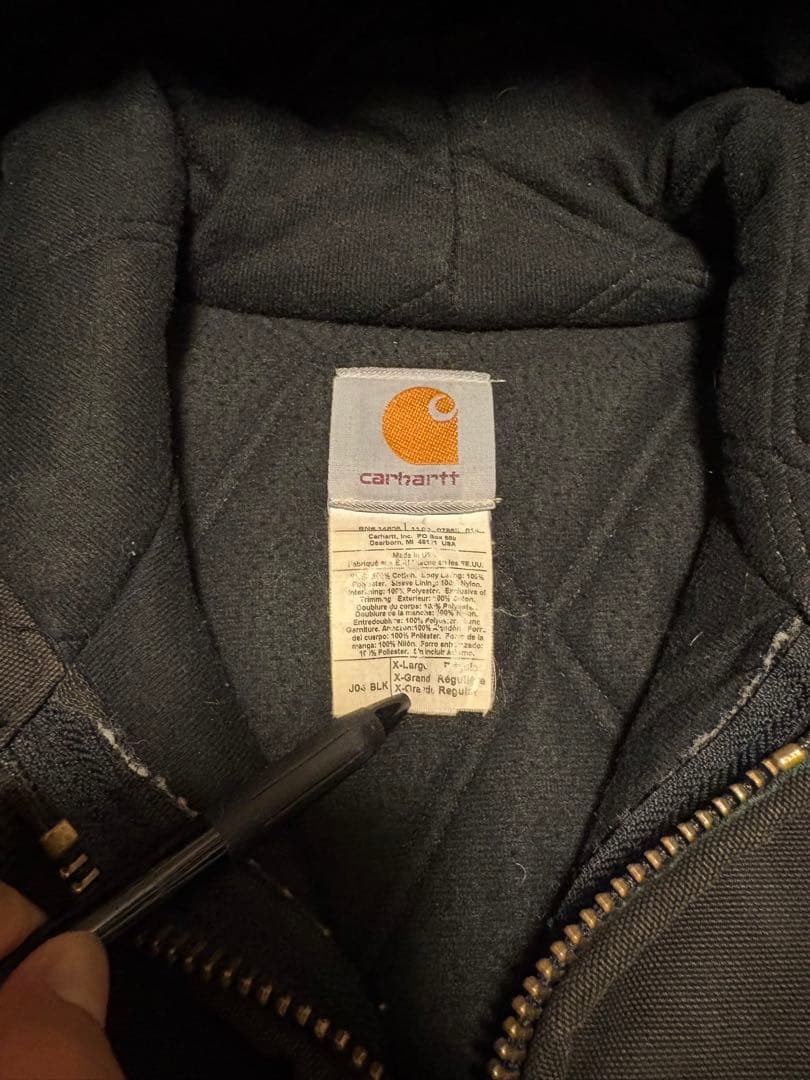 【USA製】carhartt Active Jacket Black XL