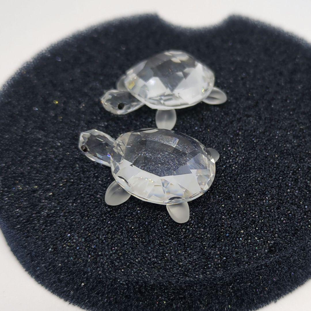 スワロフスキー 子亀 カメ かめ ガラス SWAROVSKI - メルカリ