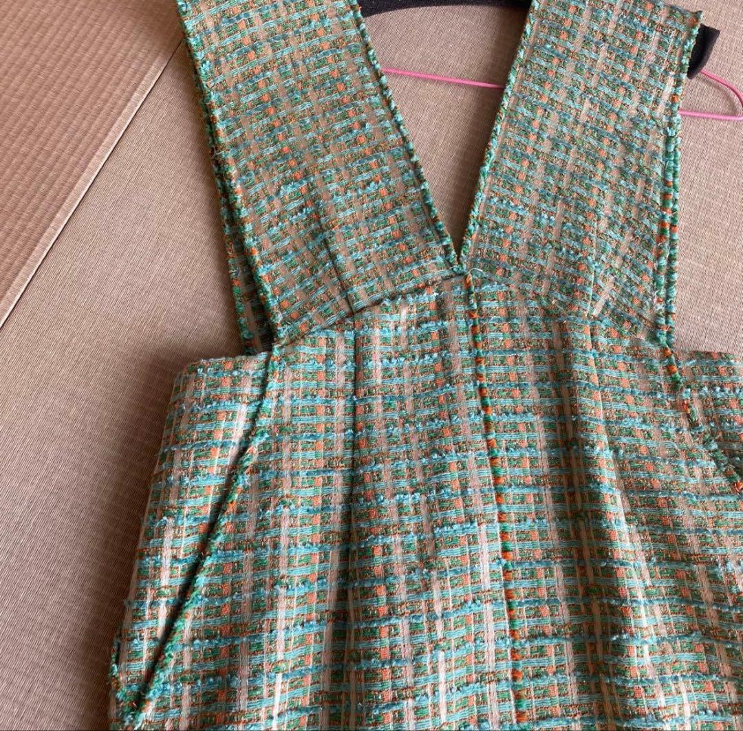 トゥモローランド ミックスツイード ジャンパースカート ワンピース ボールジィー