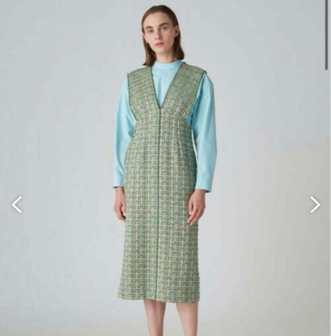 トゥモローランド ミックスツイード ジャンパースカート ワンピース ボールジィー